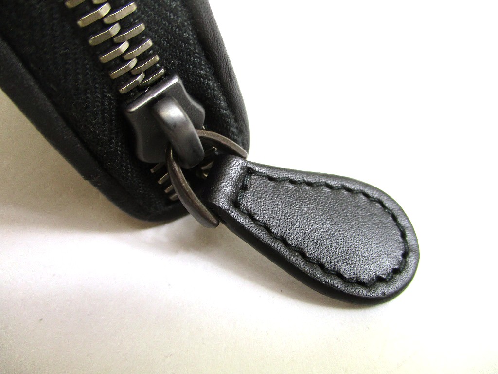Photo9: BOTTEGA VENETA Intrecciato Black Leather Zipped Card Case Coin Purse #a920