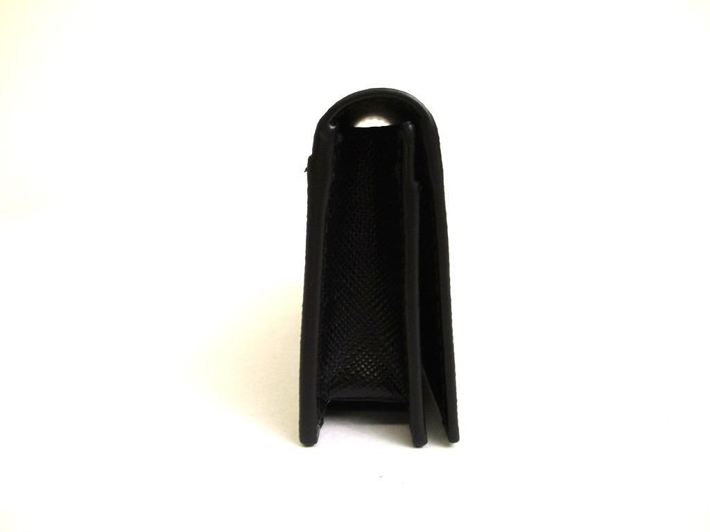 Photo4: PRADA Black Saffiano Leather Card Case Card Holder #a929