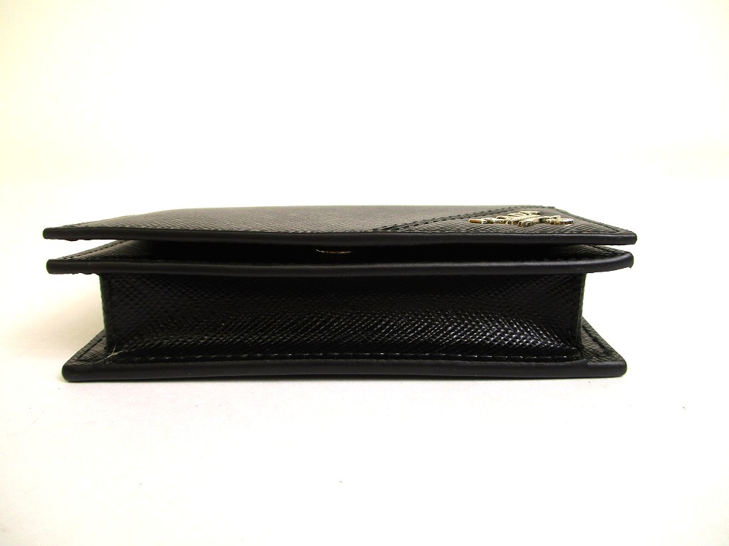 Photo5: PRADA Black Saffiano Leather Card Case Card Holder #a929