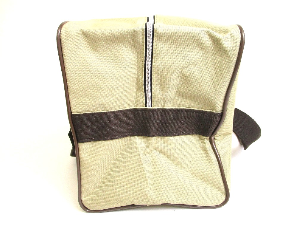 Photo4: Salvatore Ferragamo Logo Plate Beige Canvas Boston bag Travel bag #a937