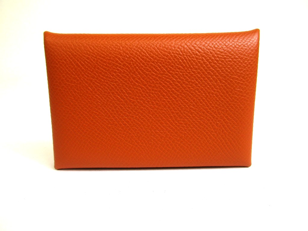 Photo2: HERMES Veau Epson Veau Epson Leather Card Case Card Holder Calvi #a947
