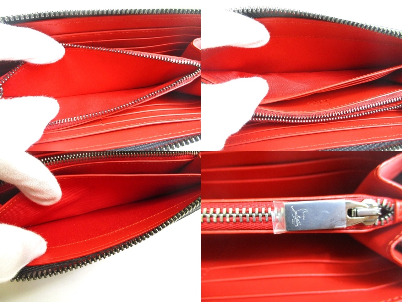 Photo9: Christian Louboutin Panettone Black Leather Round Zip Wallet #a962